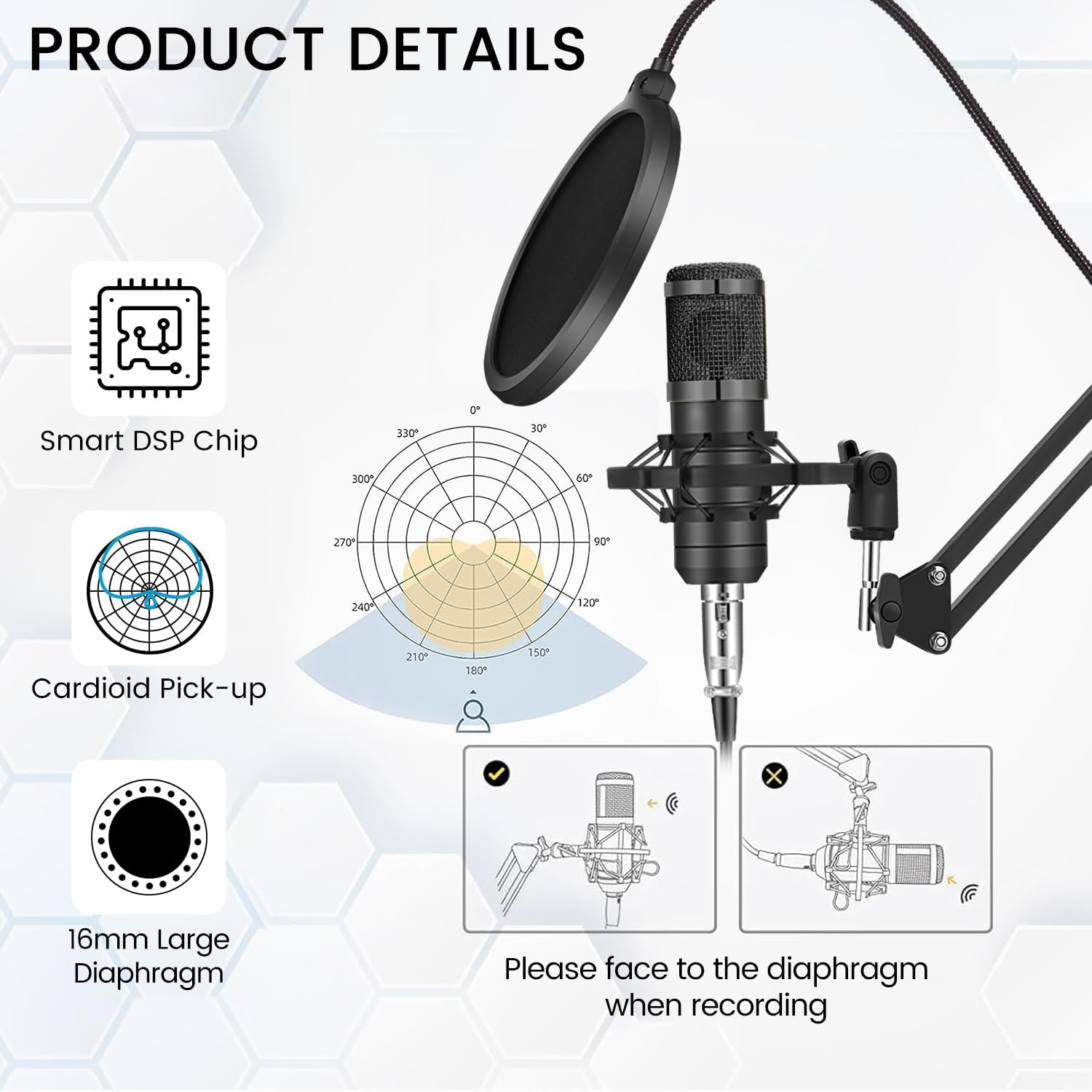 Podcast Equipment Bundle, Recording Studio Package with Podcast Microphone and Voice Changer, Live Sound Card - Audio Interface for Laptop Computer Vlog Living Broadcast Live Streaming YouTube TikTok - Image 2