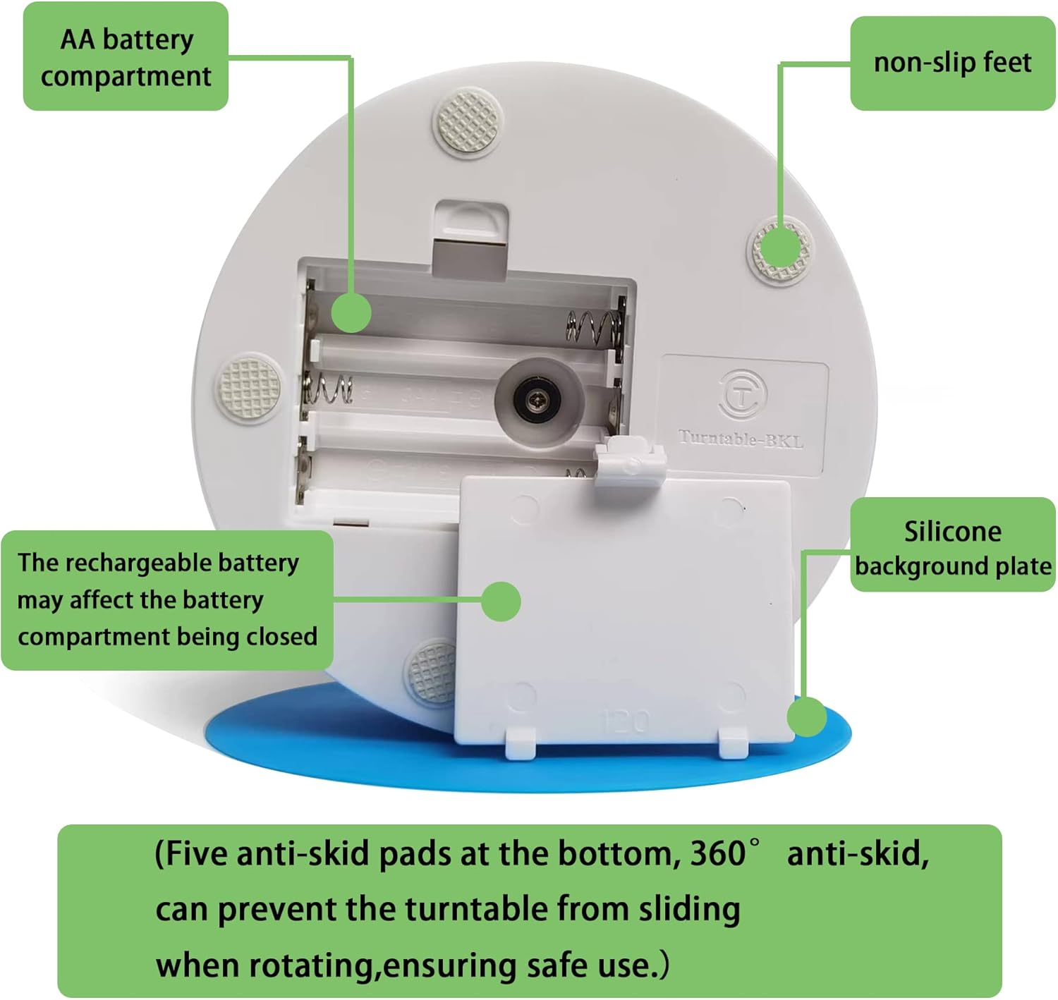 YVV Turner Cup Rotating Display Stand for Epoxy Glitter Tumbler, 360 Degree Automatic Mute Rotating Turntable for Photography Products Tumbler Making Supplies Spinner 4.72*1.77in Motorized Rotation - Image 5