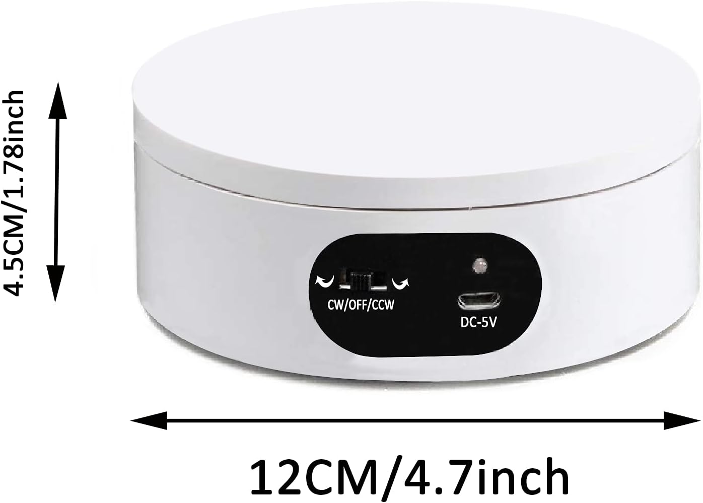 YVV Turner Cup Rotating Display Stand for Epoxy Glitter Tumbler, 360 Degree Automatic Mute Rotating Turntable for Photography Products Tumbler Making Supplies Spinner 4.72*1.77in Motorized Rotation - Image 7